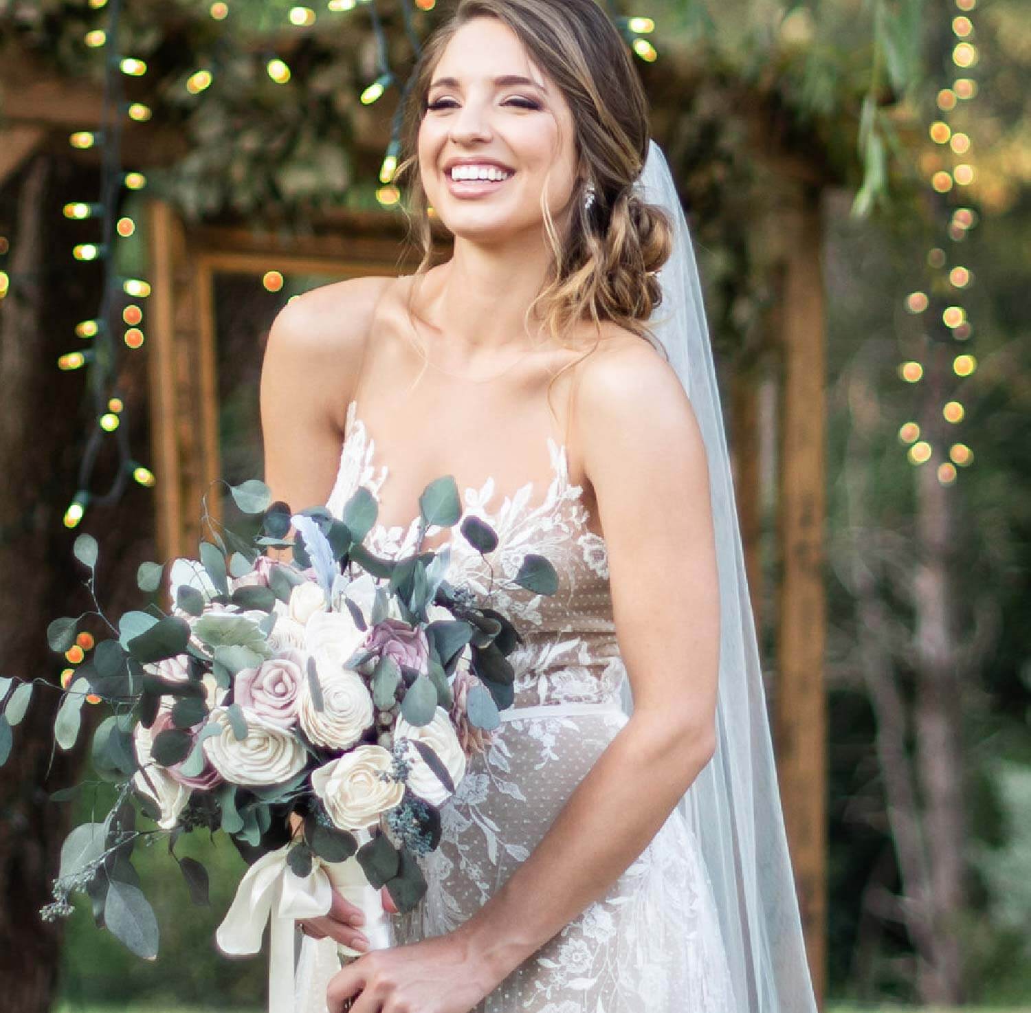 Model wearing a bridal collection gown