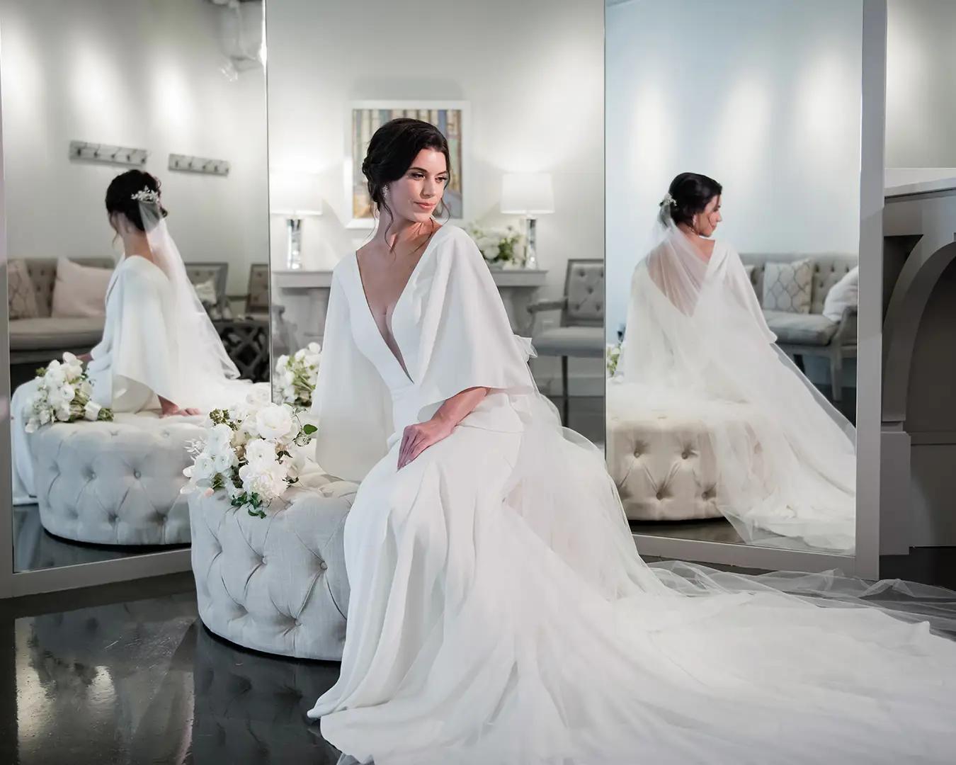 How to Spice Up a Simple Wedding Dress Image