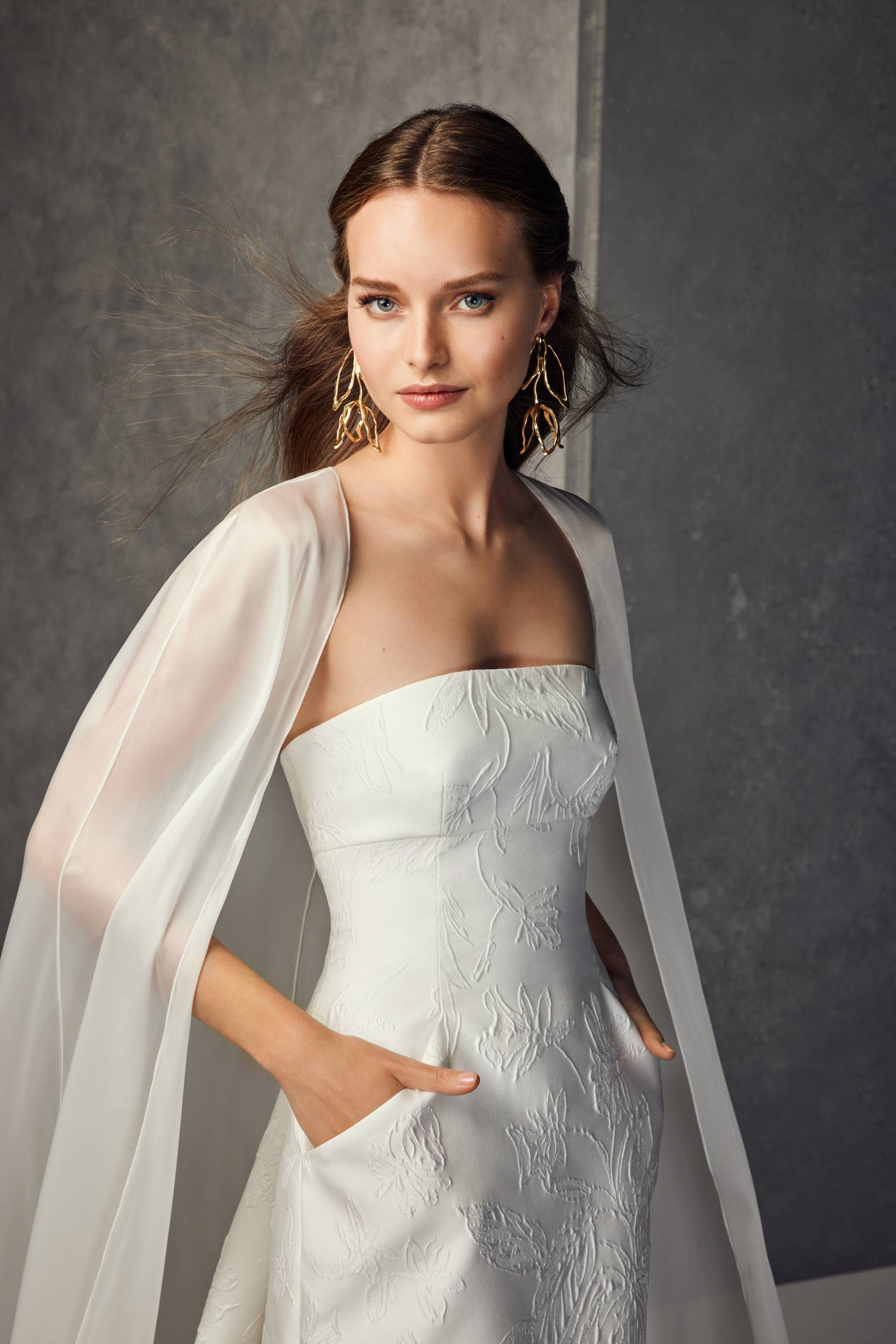 Model wearing a Jesus Peiro Gown