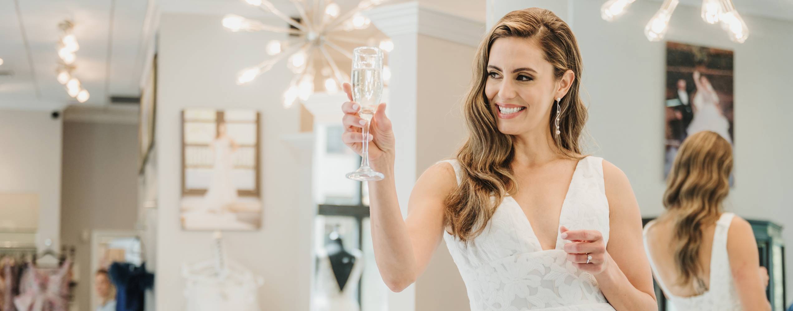 Model wearing a bridal collection gown