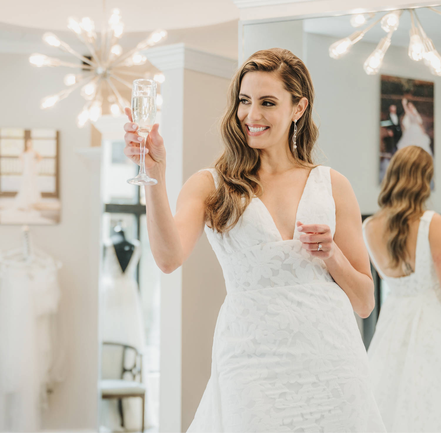 Model wearing a bridal collection gown