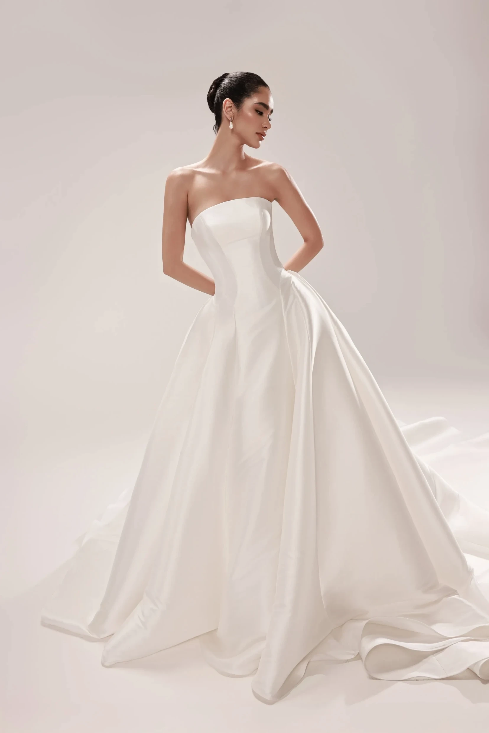 Model wearing a Wedding Gown